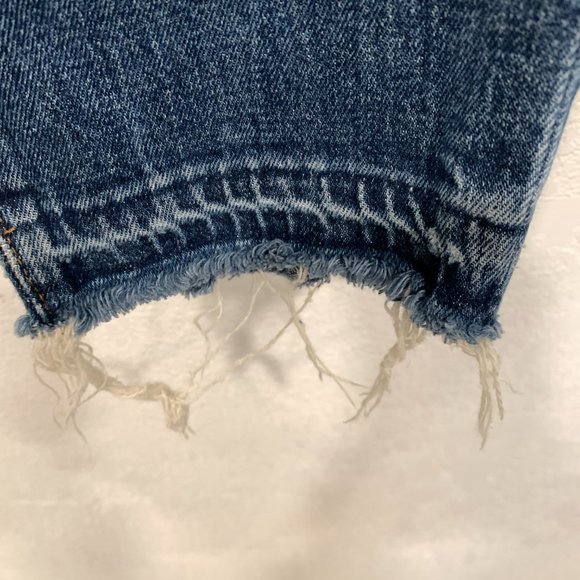 J Brand Ellis Villain Skinny Jeans Size 28 Raw Hem Distressed Blue Stretch 32x31 - Picture 6 of 11